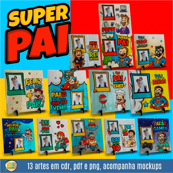 COMBO PAI CARTOON PARA SUBLIMAÇÃO - Imagem 8