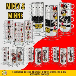 ESTAMPAS MICKEY E MINNIE XÍCARAS