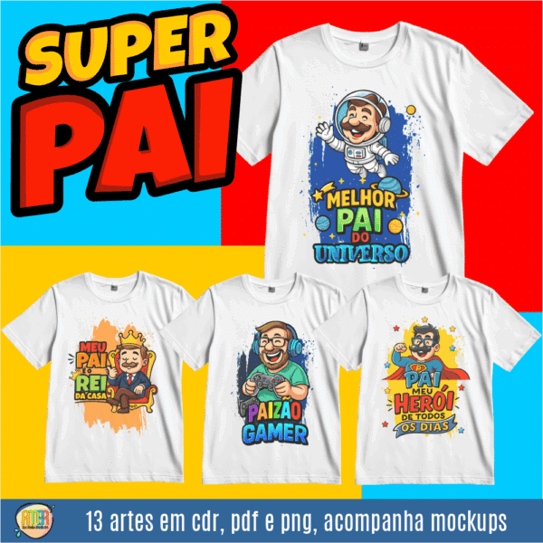 COMBO PAI CARTOON PARA SUBLIMAÇÃO - Imagem 7