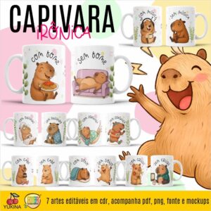 ESTAMPAS CAPIRAVAS IRÔNICAS CANECAS (YUKINA MELIM)