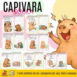 ESTAMPAS CAPIVARAS IRÔNICAS BLOCOS (YUKINA MELIM)