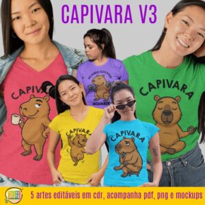 ESTAMPAS CAPIVARAS V3 CAMISAS
