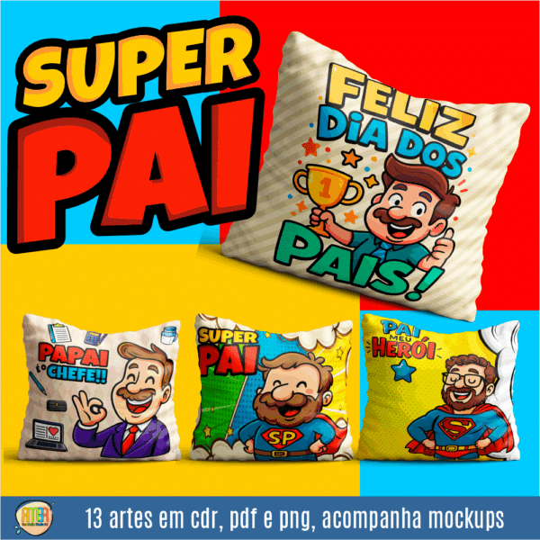 COMBO PAI CARTOON PARA SUBLIMAÇÃO - Imagem 12