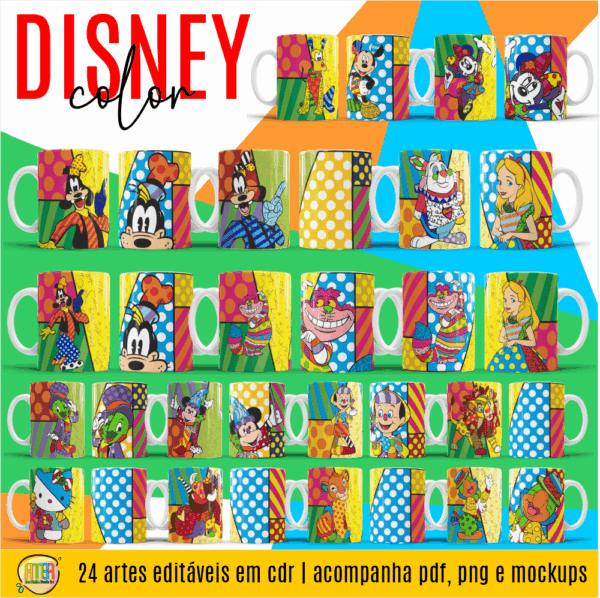 ESTAMPAS DISNEY COLOR CANECAS - Imagem 2