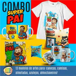 COMBO PAI CARTOON PARA SUBLIMAÇÃO