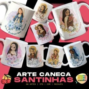 ESTAMPAS SANTINHAS V1 CANECAS (MELIM YUKINA)