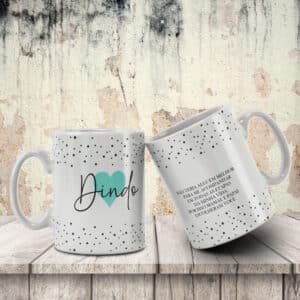 ESTAMPA DINDOS MINIMALISTA CANECA