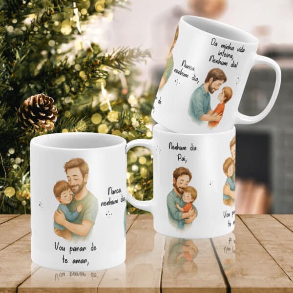ESTAMPAS NEM UM DIA PAI CANECA