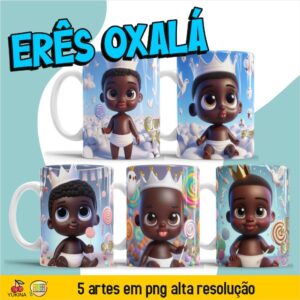 ESTAMPAS ERÊS OXALÁ CANECAS (MELIMYUKINA)