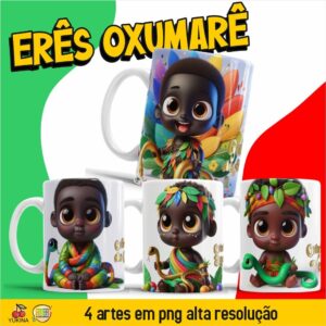 ESTAMPAS ERÊS OXUMARÊ CANECAS (MELIM YUKINA)