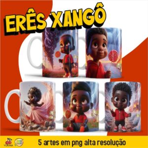 ESTAMPAS ERÊS XANGÔ CANECAS (MELIM YUKINA)