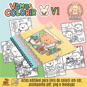 ESTAMPAS PETIT MUNDO V1 PARA COLORIR LIVRO DE COLORIR (MELIM YUKINA)