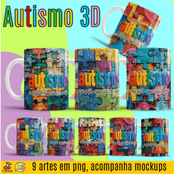 ESTAMPAS AUTISMO 3D CANECAS (MELIM YUKINA)