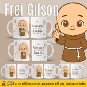 ESTAMPA FREI GILSON CANECAS (MELIM YUKINA)