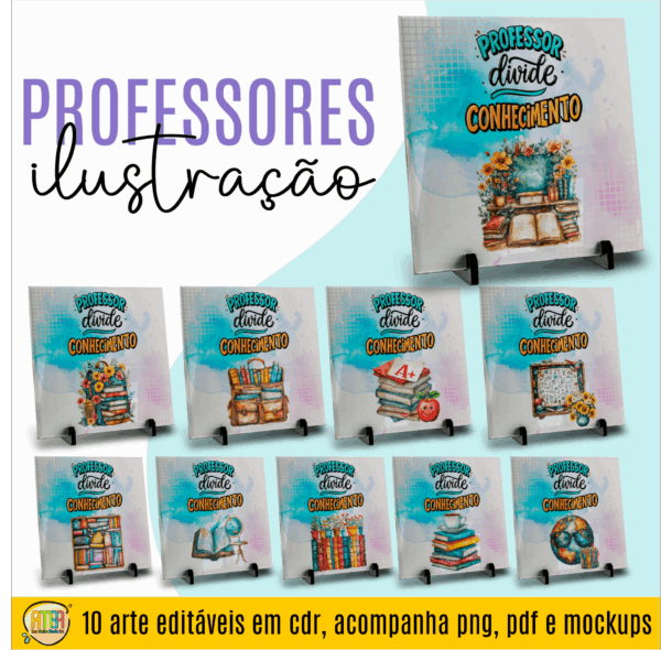 ESTAMPAS PROFESSORES ILUSTRAÇÃO AZULEJO