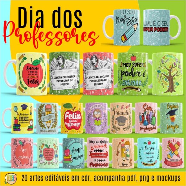 ESTAMPA DIA DOS PROFESSORES CANECAS