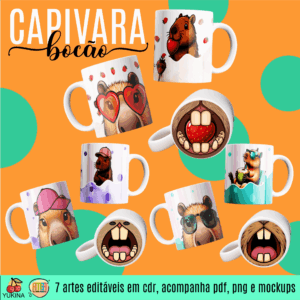 ESTAMPAS CAPIVARA BOCÃO CANECA