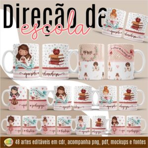ESTAMPA DIREÇÃO DE ESCOLA CANECA