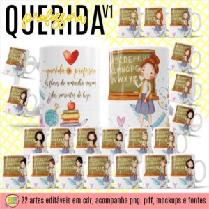ESTAMPA QUERIDA PROFESSORA V1 CANECA