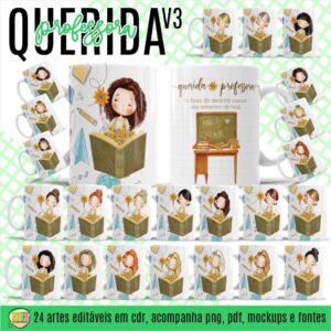 ESTAMPA QUERIDA PROFESSORA V3 CANECAS