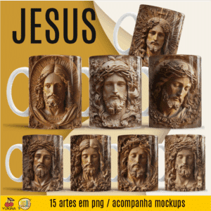 ESTAMPAS JESUS 3D CANECAS (MELIM YUKINA)