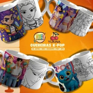 ESTAMPA GUERREIRAS K POP CANECAS (MELIM YUKINA)