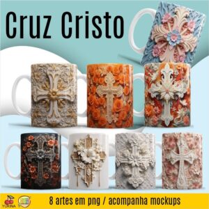 ESTAMPAS CRUZ DE CRISTO 3D CANECAS (MELIM YUKINA)