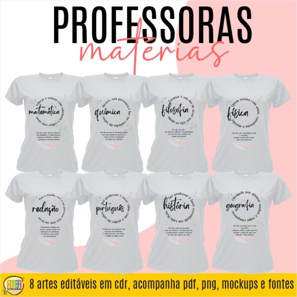 ESTAMPA PROFESSORAS MATÉRIA CAMISAS