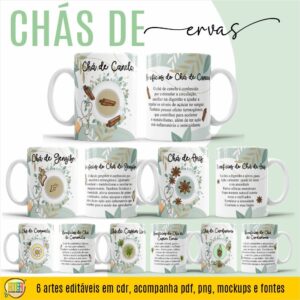 ESTAMPA CHÁS CANECA