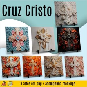 ESTAMPAS CRUZ DE CRISTO 3D AZULEJO (MELIM YUKINA)