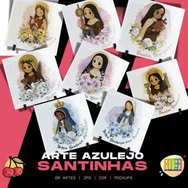 ESTAMPA SANTINHAS V1 AZULEJOS (MELIM YUKINA)