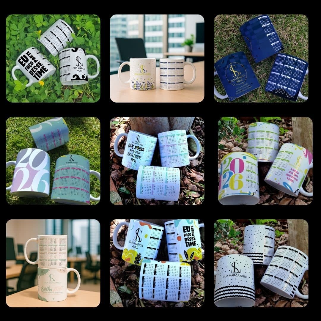 ESTAMPAS CANECAS CALENDÁRIO CORPORATIVO 2026 (MELIM YUKINA) - Imagem 2