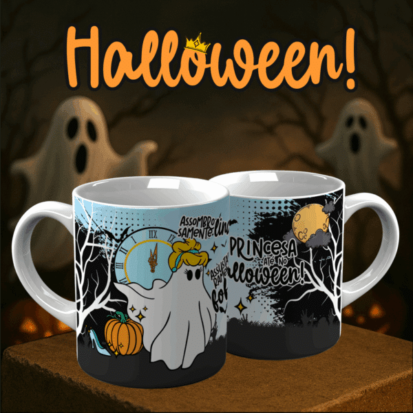 ESTAMPA PRINCESAS HALLOWEEN CANECAS - Imagem 3