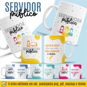 ESTAMPA SERVIDOR PÚBLICO CANECAS