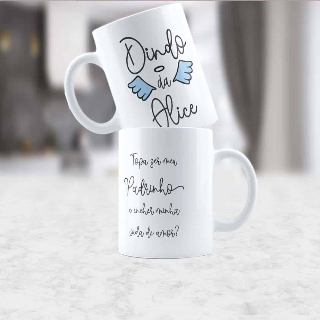 ESTAMPAS CONVITE DE BATISMO CANECA - Imagem 2