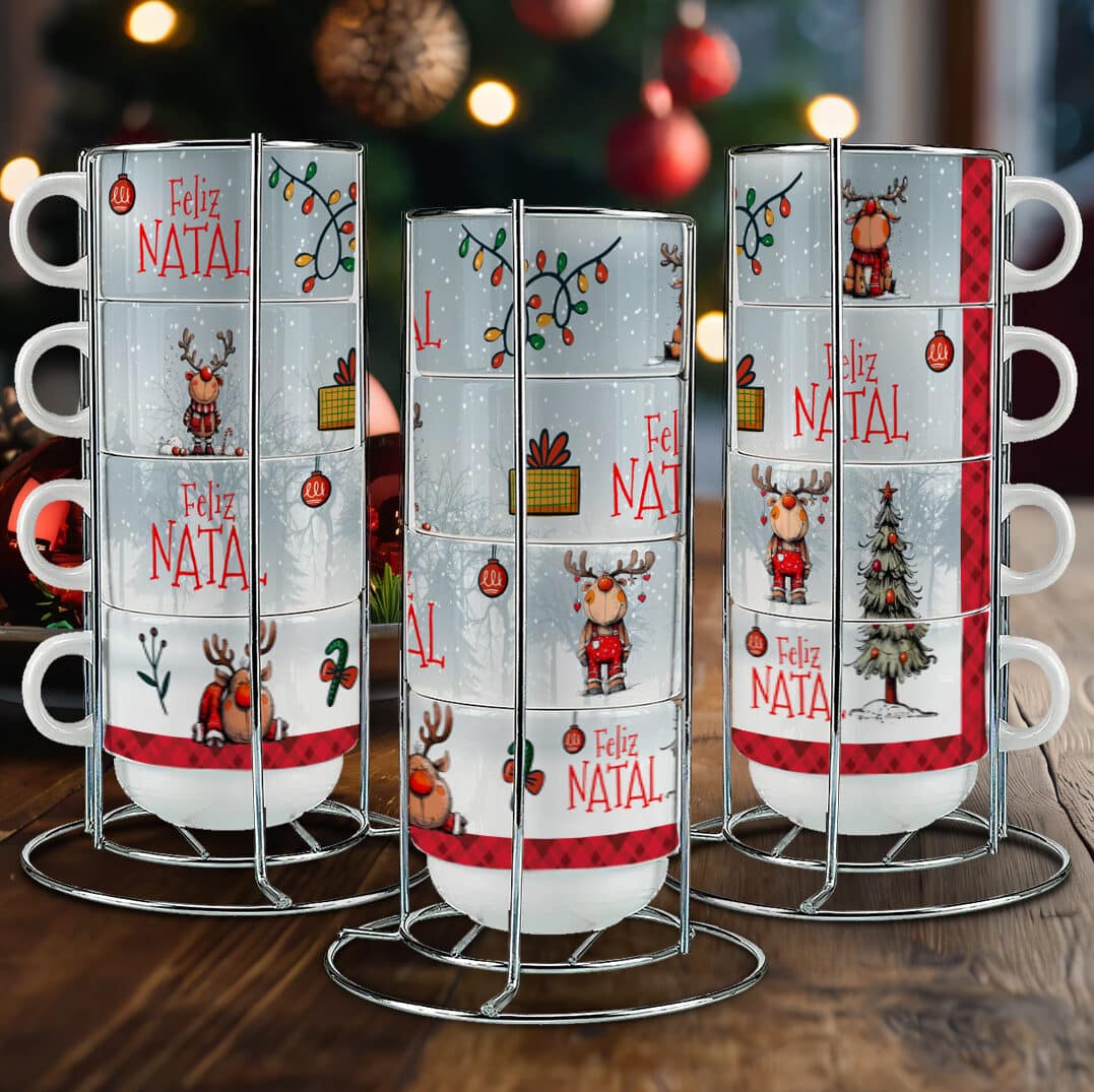 ESTAMPAS RENAS DE NATAL XÍCARAS - Imagem 2