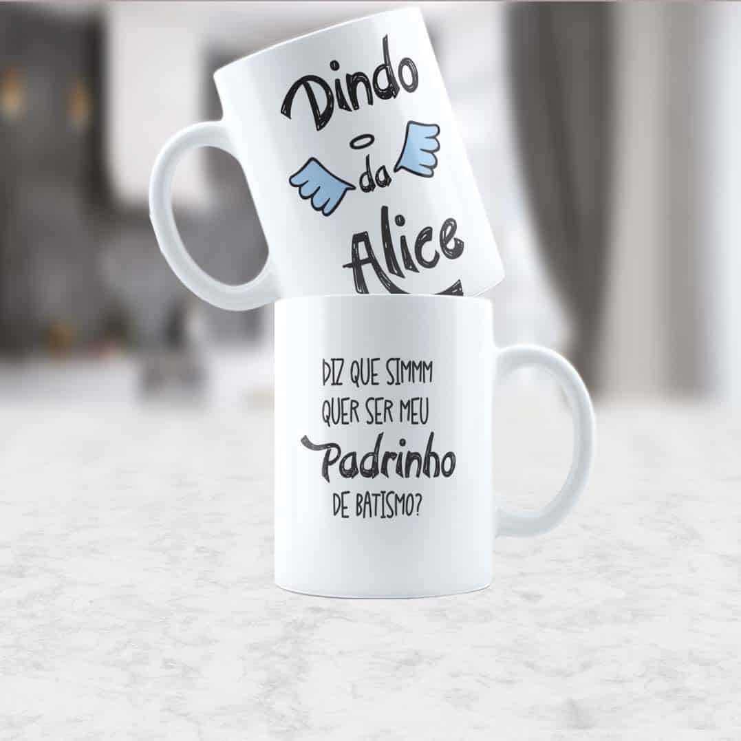 ESTAMPAS CONVITE DE BATISMO CANECA - Imagem 3