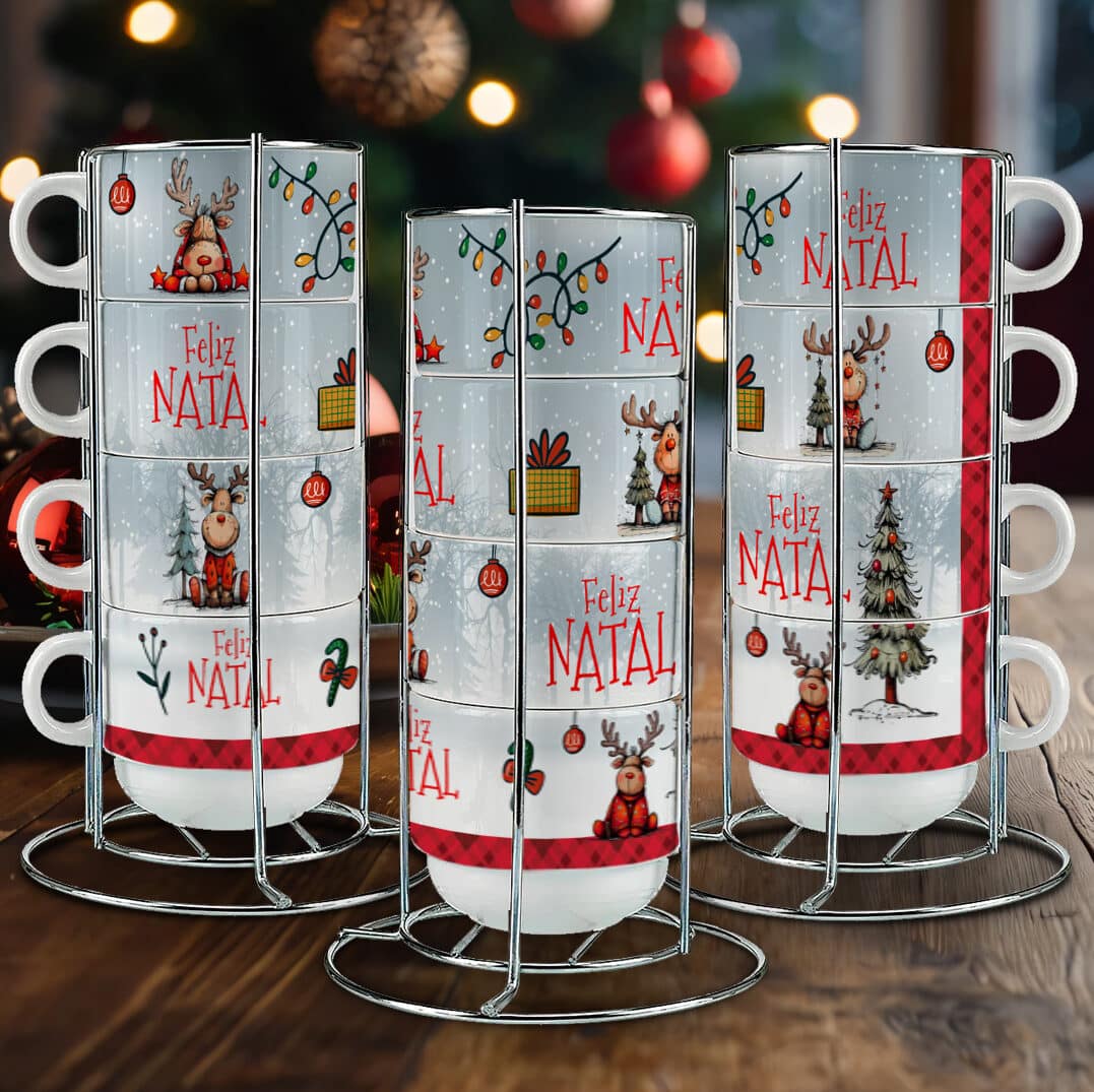 ESTAMPAS RENAS DE NATAL XÍCARAS - Imagem 3