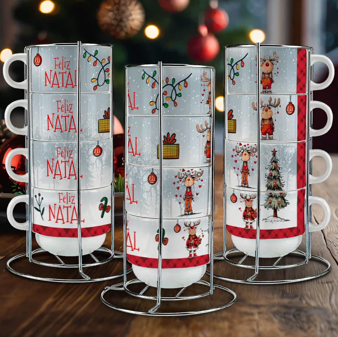 ESTAMPAS RENAS DE NATAL XÍCARAS - Imagem 4