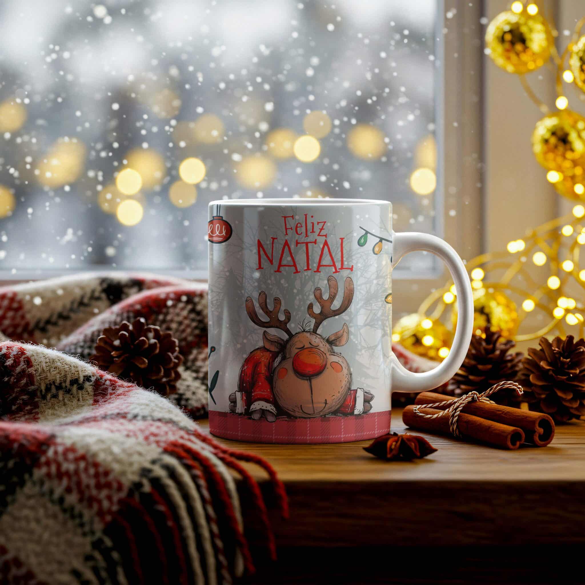 ESTAMPAS RENAS DE NATAL CANECA - Imagem 2