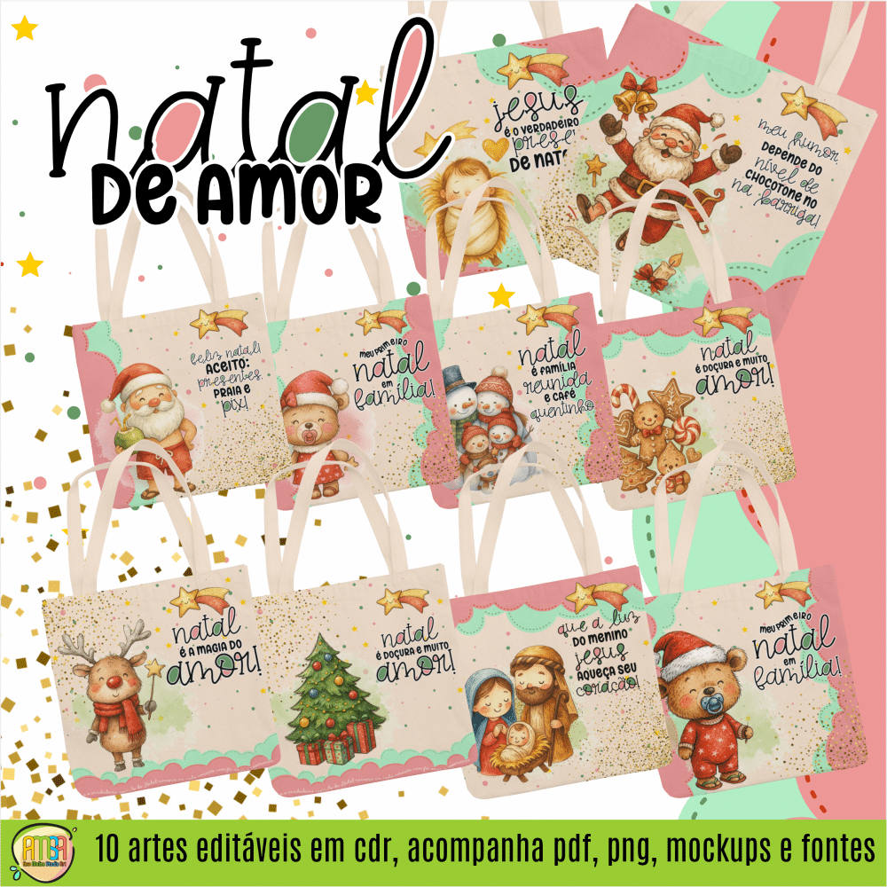 ESTAMPAS NATAL DE AMOR BOLSA