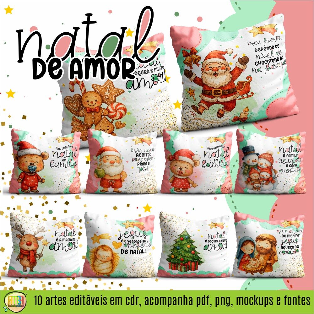 ESTAMPAS NATAL DE AMOR ALMOFADAS