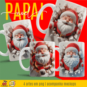 ESTAMPAS PAPAI NOEL CANECAS 3D (MELIM YUKINA)