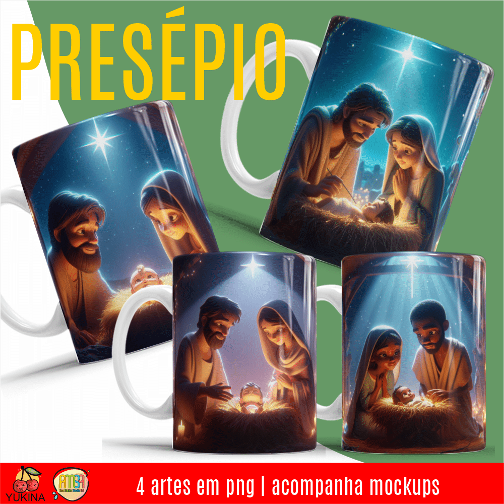 ESTAMPAS PRESÉPIO CANECAS 3D (MELIM YUKINA)