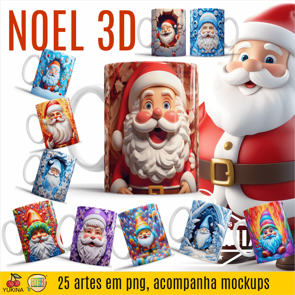 ESTAMPAS NOEL V2 CANECAS 3D (MELIM YUKINA)