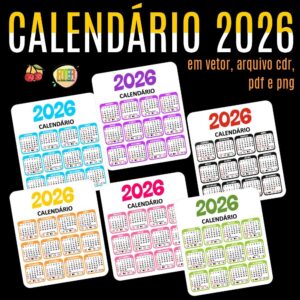 CALENDÁRIO 2026 VETOR MELIM YUKINA