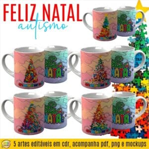ESTAMPAS NATAL AUTISMO CANECAS