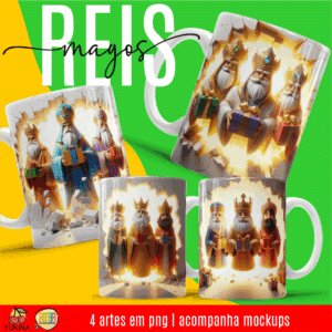 ESTAMPAS REIS MAGOS CANECAS 3D (MELIM YUKINA)