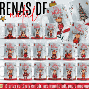 ESTAMPAS RENAS DE NATAL CANECA