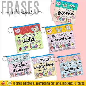 ESTAMPAS FRASES PORTA NÍQUEL (MELIM YUKINA)
